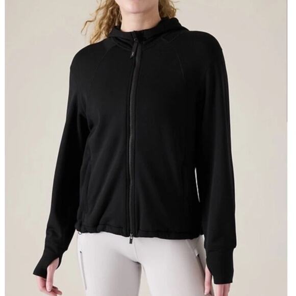 ATHLETA Altitude Polartec Jacket | Black Extra Large Fleece Power Stretch - Picture 1 of 8
